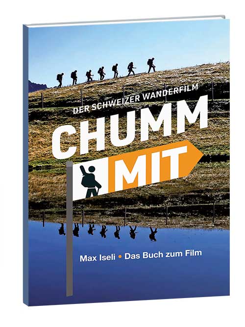 Chumm mit - Buchcover mit Buchtitel und Wandergruppe in den Bergen